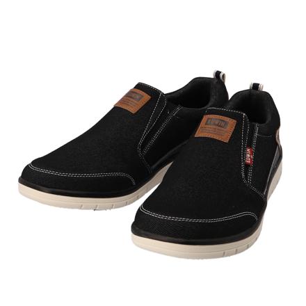 EDWIN メンズ 軽量スリッポン 7644 27cm BLACK