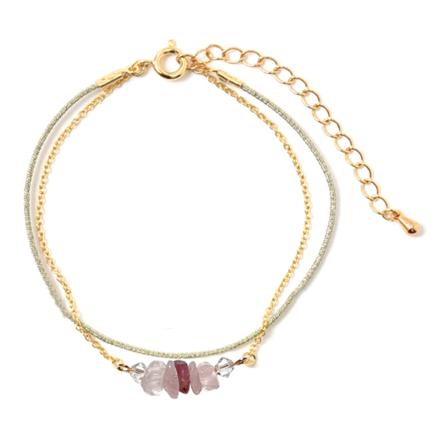 ELEBLO エレブロ 静電気除電 ジュエリーブレスレット 天然石2/ピンク