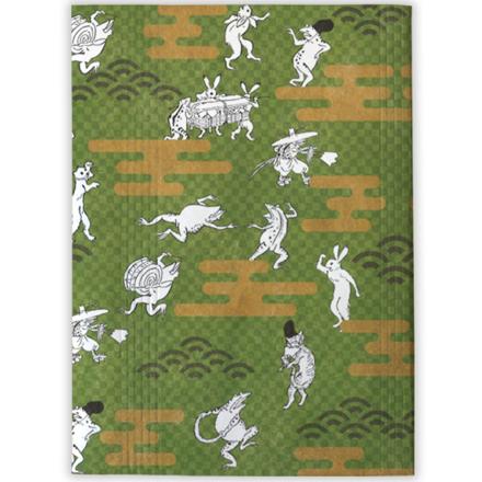 フリーサイズブックカバー ブックカバー 鳥獣戯画と霞