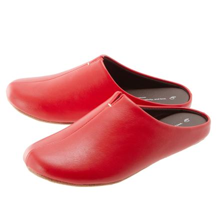 ルームズ rooms スリッパ ルームシューズ M(22.524.5cm) レッド