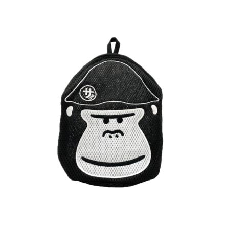 ごリラックス まもるさんの洗えるポーチ ブラック