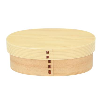 わっぱ弁当 小判型 500ml GT-0029 白木