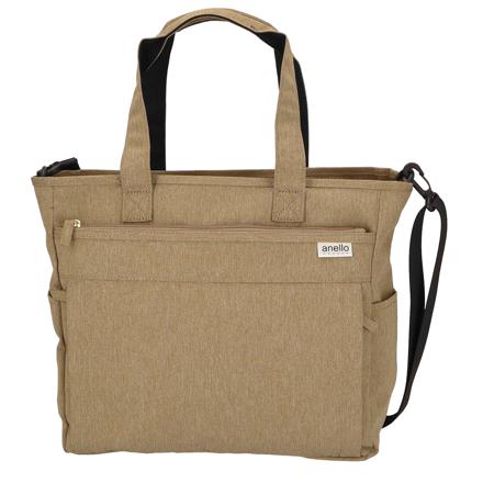 anello GRANDE アネログランデ 軽量撥水杢ポリSPS 2WAYトート GU-H2316 BE.ベージュ