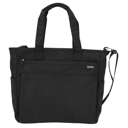 anello GRANDE アネログランデ 軽量撥水杢ポリSPS 2WAYトート GU-H2316 BK.ブラック