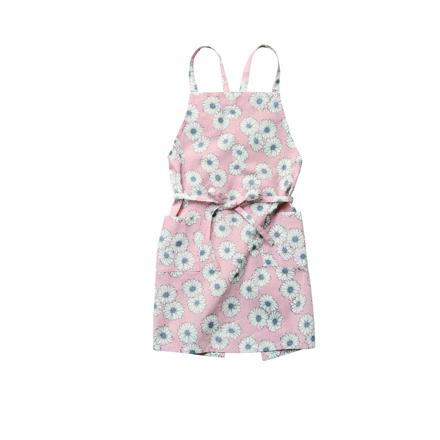 habituel 前結び デイリー エプロン ブルームピンク