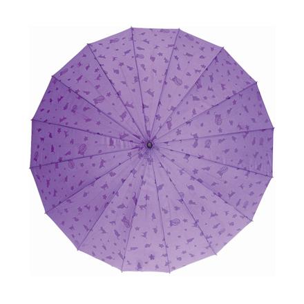 サントス SantoS #JK-46 16本骨撥水傘 わにゃんこ jk46（わにゃんこ） 紫