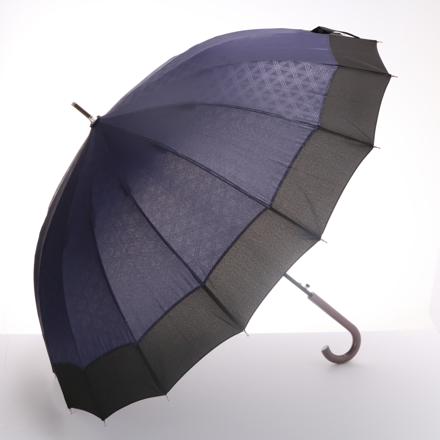 サントス SantoS #JK-87 16本骨蛇の目風和傘 縁(ゆかり) 縁(ゆかり) 紺x胡麻