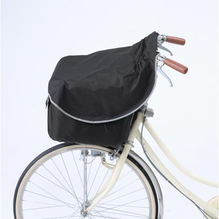 膝を雨から守る 前カゴカバー 前カゴカバー ブラック