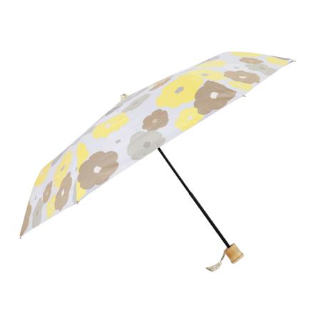 河馬印本舗 晴雨兼用折りたたみ日傘 50cm 花/金糸雀色