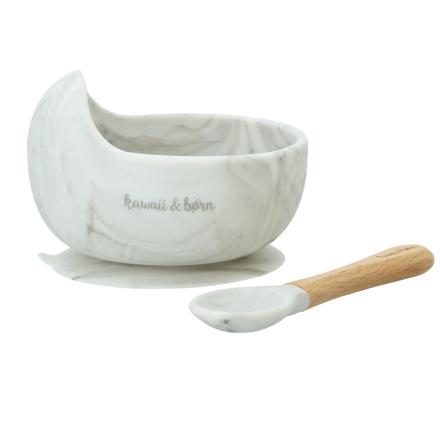 kaWaiianDborn シリコンボウルanDスプーンセット ボウルスプーン MarbLe