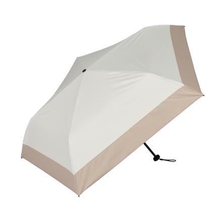 超軽量カーボン 折りたたみ日傘 晴雨兼用 50cm バイカラーオフxベージュ