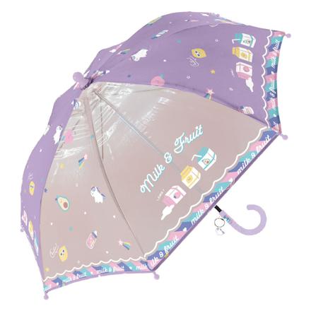 キッズ 傘 グラスファイバー 45cm ミルクアンドフルーツ/パープル