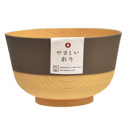 やさしい彩り 抗菌 丼ぶり くるみ