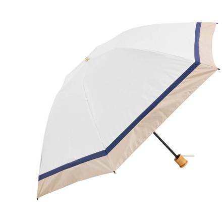 手動折りたたみ日傘 完全遮光 晴雨兼用 逆さ傘 55cM 晴雨兼用折りたたみ傘 ３色ミックスオフxベージュ