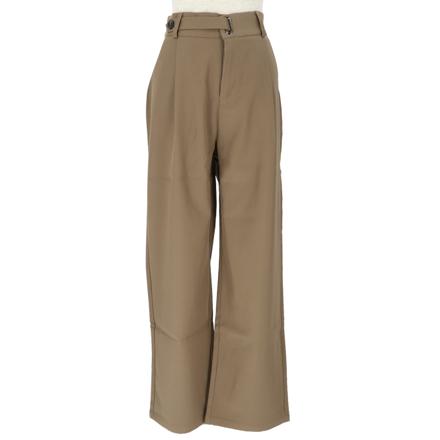 ハイウェスト ストレートパンツ kpants183 XSサイズ ブラウン