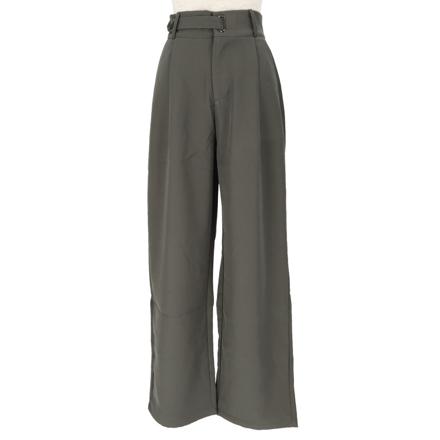 ハイウェスト ストレートパンツ kpants183 XSサイズ グレー