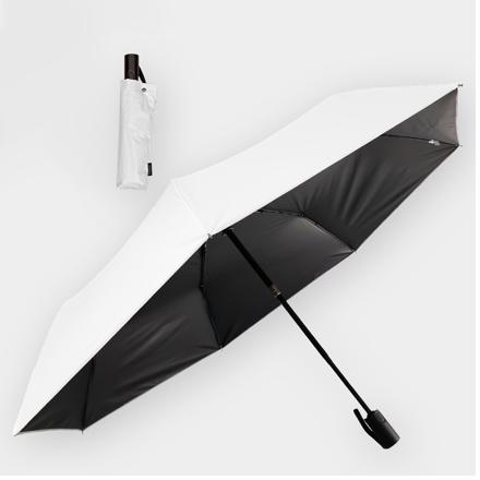 自動開閉 晴雨兼用折傘 ユニセックス 完全遮光 58cm オフホワイト