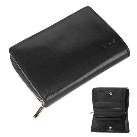 Lee リー イタリアン レザー ウォレット 二つ折り財布 クロ