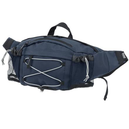 SHELTER カラーゴム 3way ヒップバッグ ネイビーxシルバー