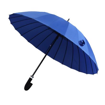 長傘 24本骨 濡れると花が浮き出る lyum905 ブルー