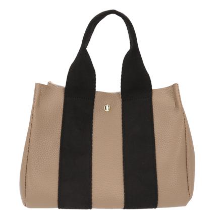 LIZDAYS テープハンドル 2WAYバッグ Sサイズ GBEBK.グレーベージュブラック