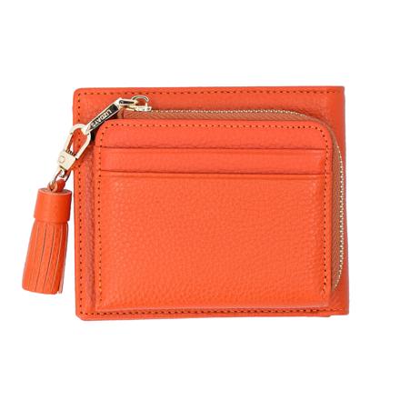 LIZ DAYS タッセル付き二つ折り財布 CA.キャメル