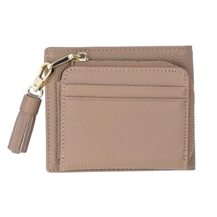 LIZ DAYS タッセル付き二つ折り財布 GBE.グレーベージュ