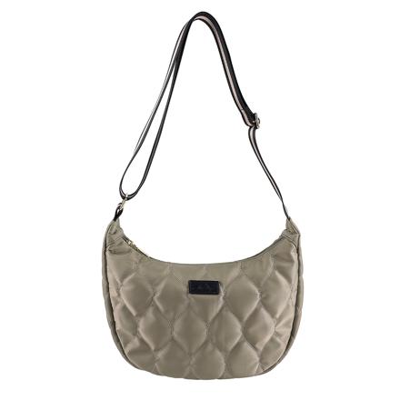 LIZDAYS キルティングナイロンスリムショルダーバッグ Bカーキ/ブラック
