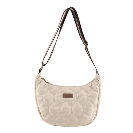 LIZDAYS キルティングナイロンスリムショルダーバッグ Bナチュラル/グレーベージュ