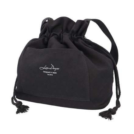 LIZDAYS 巾着型ショルダーバッグ ブラック
