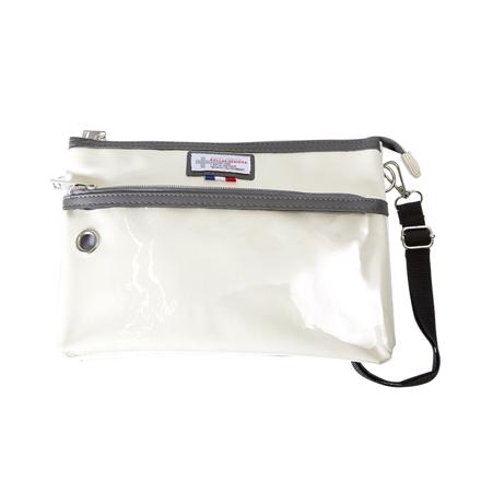 合皮クリア PVCポケット サコッシュ ホワイト