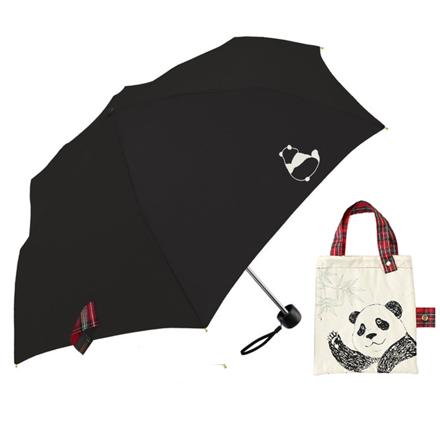 トートバッグ付 折り畳み傘 55cm パンダ