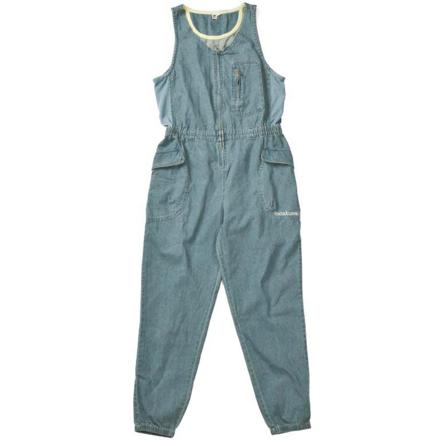 MONKUWA デニムサロペット 3Lサイズ C007.サックス