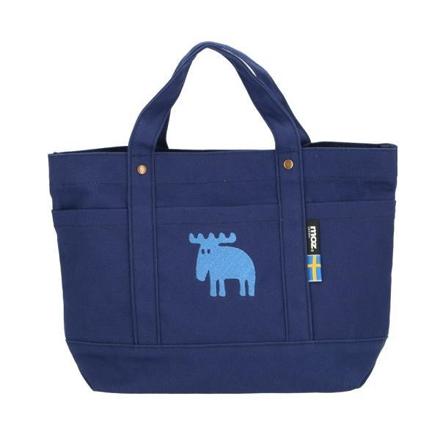 moz 帆布 トートバッグ Mサイズ ネイビーブルー