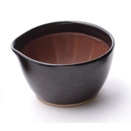 もとしげ すり鉢 中 黒マット