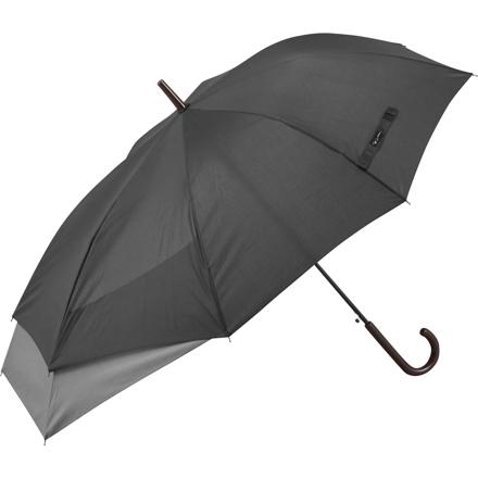 amusant sous la pluie 伸びる傘 60cm BACK PROTECT ブラック/グレー