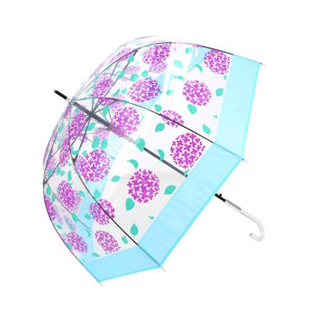 amusant sous la pluie バードケージ プラスチック傘 65cm アジサイPUxSKY