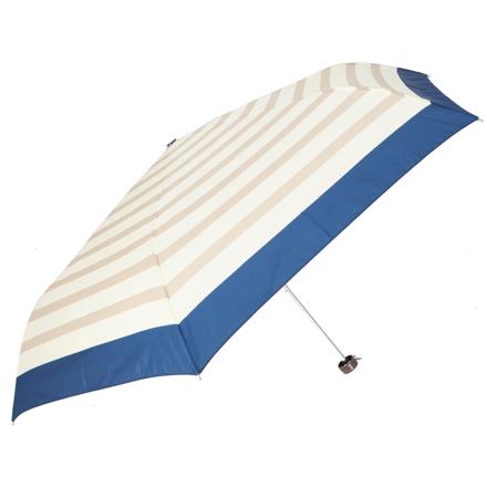 amusant sous la pluie 耐風折りたたみ傘 55cm 12920.カラーボーダー ネイビー