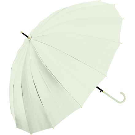 Natural basic レディース 傘 55cm 16本骨 無地 ミントグリーン