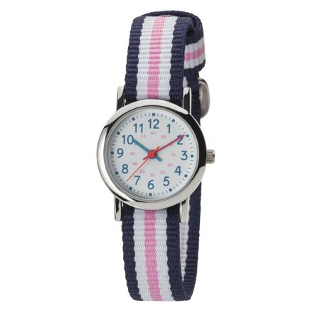 子ども時計 時間の読み方を学べる腕時計 ピンク