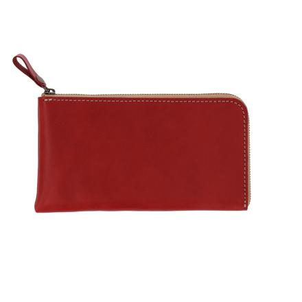 Native Creation 栃木レザー L字ファスナー薄型長財布 NC3749 レッド