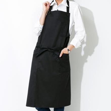 ええエプロン ほそみえ イージー ブラック