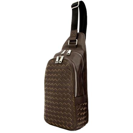 REGiSTA Intrecciato Body Bag DARKBROWN