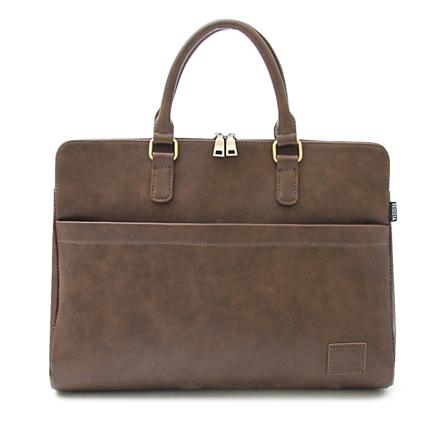 SYNTHETIC LEATHER BRIEFCASE DARKBROWN(スムース)