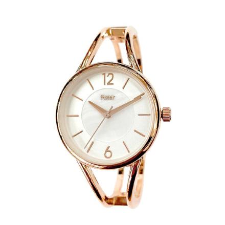 Plaisir プレジール NTK-270 ニッケルフリー バングルウォッチ ピンクゴールド/ホワイト