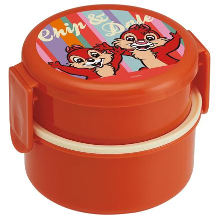 キャラクター 抗菌 丸型ランチＢＯＸ２段 レトロ/チップ＆デール