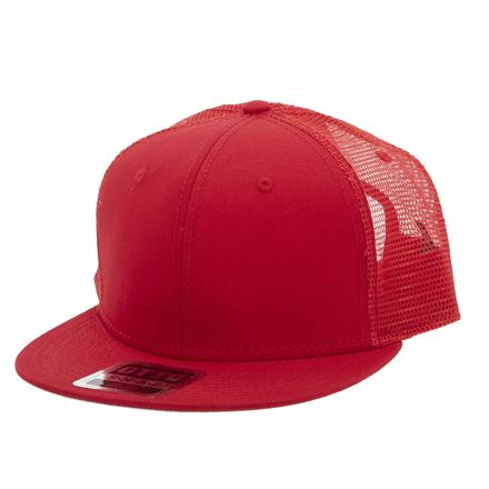 オット OTTO 141-1070 Cotton Twill Flat Visor MESHBACK 2.Red
