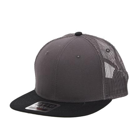 オット OTTO 141-1070 Cotton Twill Flat Visor MESHBACK 12.BK(つば)xCGY