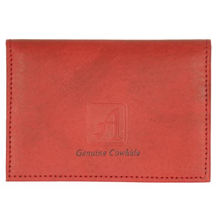 中ベラ付き牛革パスケース ワイン