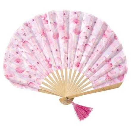 ワールドパーティー W.P.C フラワー扇子 ピンク